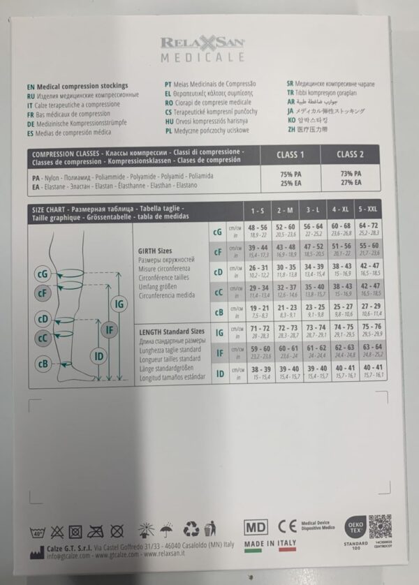 Relaxsan M1190 Soft microfiber medical compression maternity tights - Class 1 (15-21 mmHg) - Image 4