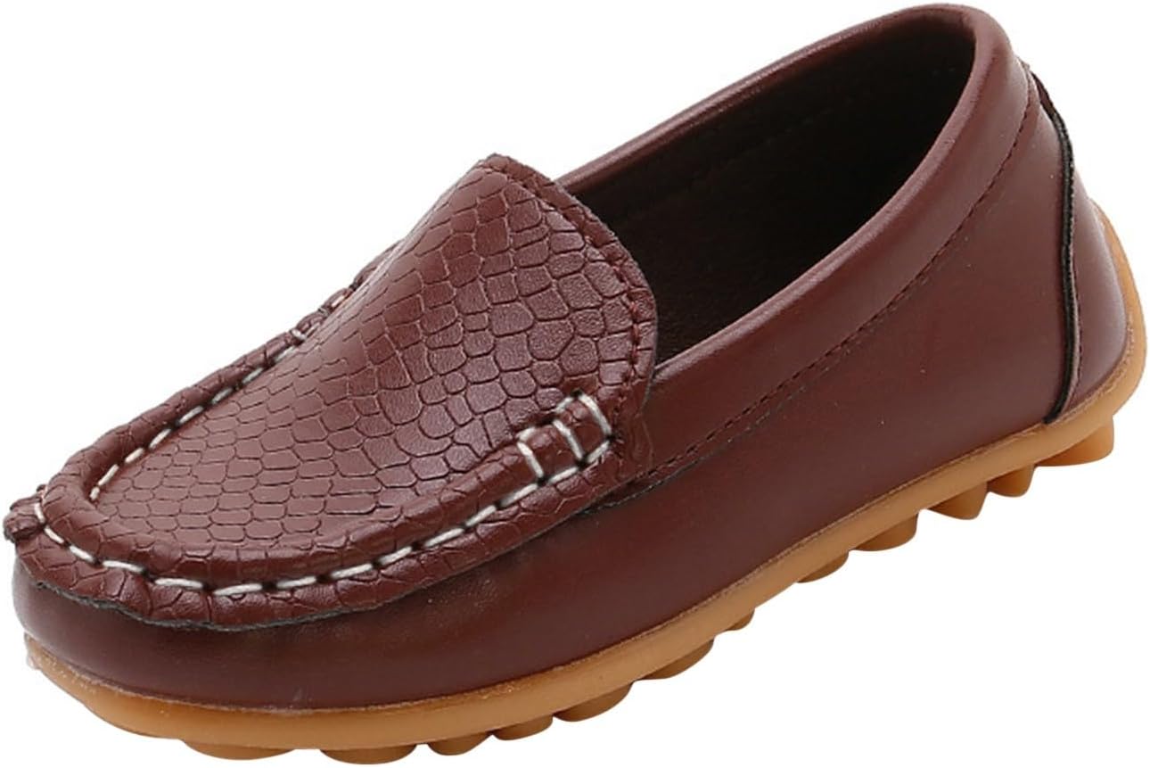 1744196444_615NqHcTfL._AC_SL1500_.jpg Girls Rubber Shoes Toddler Little Kid Boys Girls Soft Slip On Loafers Dress Flat Shoes Boat Shoes Casual Shoes Shoes Kids Size 13 - Image 1