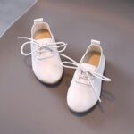 Infant Baby Boys Girls Classic PU Leather Wedding Loafers Toddler 𝐎xford Dress Shoes First Steps Walking Flat Lazy Crib Shoe Premium Soft Anti-Slip Rubber Sole Shoe (White, 8.5 Toddler) - Image 4