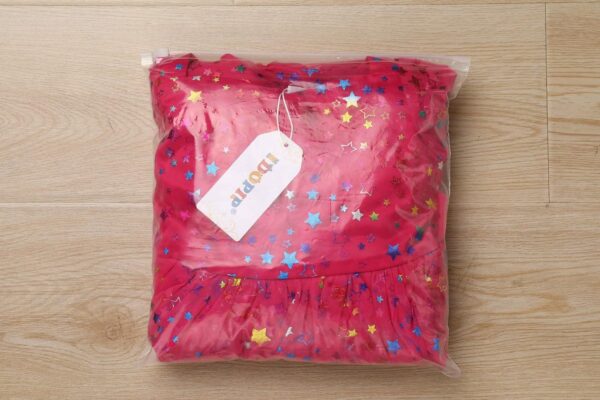 IDOPIP Baby Girls Toldder Girls Flutter Sleeve Sequins Strawberry Floral Embroidered Ruffle Sleeve Tulle Dress with Headband Party Wedding Dress - Image 8