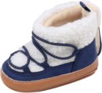 SRTUMEY Kids Baby Girls Warm Snow Boots Kids Snow Boot Fur, Kids Winter Boots Thermal Kids Fleece Lining Snow Boots Baby Boys Girls Non Slip Boby Boots Toddler Outdoor Warm Walking Shoes