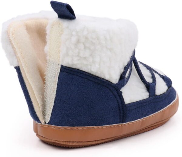 SRTUMEY Kids Baby Girls Warm Snow Boots Kids Snow Boot Fur, Kids Winter Boots Thermal Kids Fleece Lining Snow Boots Baby Boys Girls Non Slip Boby Boots Toddler Outdoor Warm Walking Shoes - Image 7