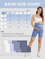 VALANDY Creamlush Maternity Shorts Over Bump Maternity Tights Belly Support Maternity Clothes Buttery Soft Adjustable Pregnancy Pants - Image 6