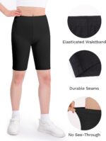 JOCMIC Girls Cycling Cotton Breathable and Safety Shorts for Summer Sports Gym Dance 3 Pack 5-12 Years - Image 4