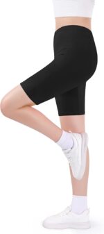 JOCMIC Girls Cycling Cotton Breathable and Safety Shorts for Summer Sports Gym Dance 3 Pack 5-12 Years - Image 7