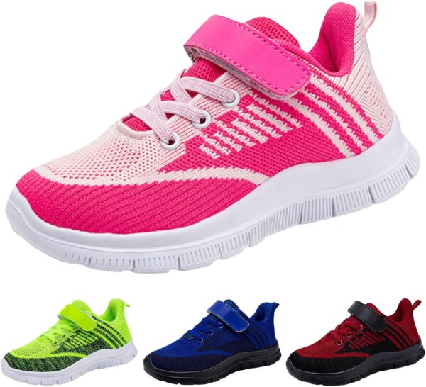 Girls Boys School Shoes - Girl's Cute Sneaker Toddler Little Kids Shoes Kids Athletic Shoes School Pe Gym Sneakers Soft Dance Plimsolls Walking Shoes Little Kid/Big Kid - Image 2