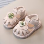 Toddler Baby Girl Shoes Breathable Shoe Dew Toe Shoe Bag Head Sandals Girl Sandals Baby Soft Shoe Covers Sandals For 0 To 2 Years Gymnastic Flip Flops - Image 2