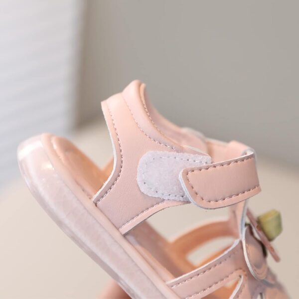 Toddler Baby Girl Shoes Breathable Shoe Dew Toe Shoe Bag Head Sandals Girl Sandals Baby Soft Shoe Covers Sandals For 0 To 2 Years Gymnastic Flip Flops - Image 3