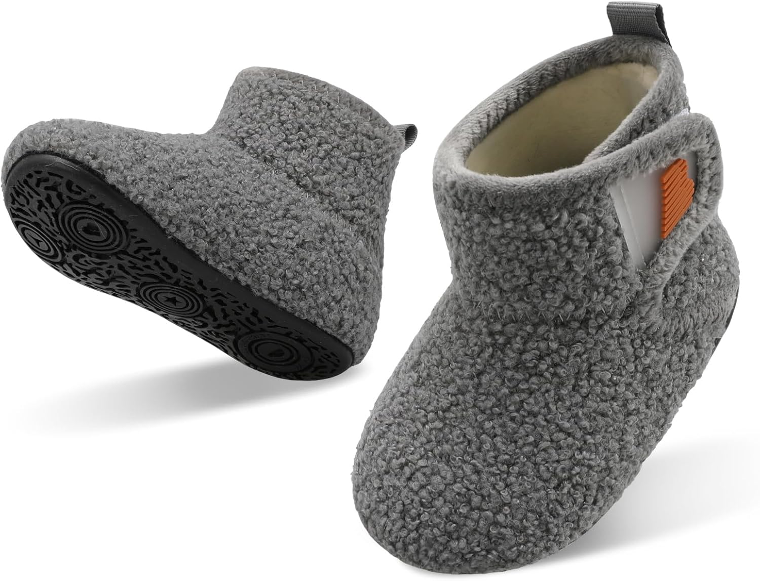 1744275744_71ef6qV0ZdL._AC_SL1500_.jpg JOINFREE Baby Girls Boys House Shoes Baby Slippers with Non-Slip Rubber Sole Toddlers Cozy Home Booties - Image 1