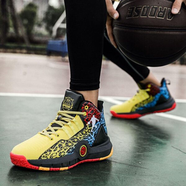 Boys' Basketball Shoes Men's Fashion Trainers Running Shoes Athletic Sport Basketball Sneakers Gym Fitness Walking Casual Shoes - Image 3