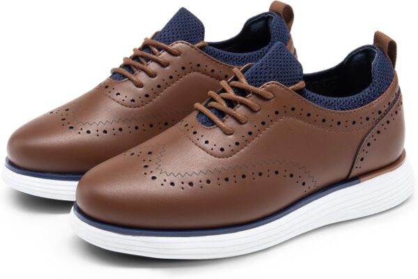 Bruno Marc Boy's Comfy MaxFlex Dress Sneakers Fashion Oxfords Casual Wingtip Brogue Shoes - Image 3