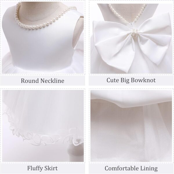 LZH Baby Girls Ruffle Lace Backless with Headwear,Bowknot Flower Dresses Pageant Party Wedding - Image 7