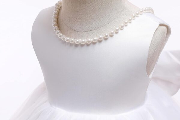 LZH Baby Girls Ruffle Lace Backless with Headwear,Bowknot Flower Dresses Pageant Party Wedding - Image 9