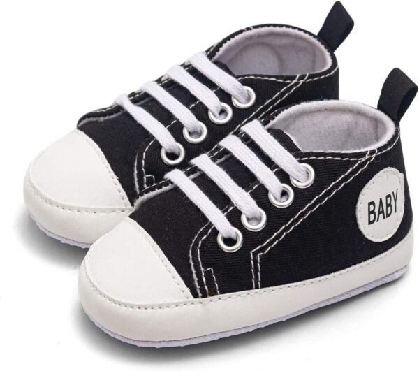 TDEOK 9 old baby winter shoes for babies aged 3 months, black, 0-3 Months - Image 2