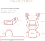 SONARIN 3 in 1 Multifunction Hipseat Baby Carrier,Front and Back,100% Cotton,Ergonomic,Easy Mom,Adapted to Your Child's Growing(Pink) - Image 5