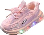 SRTUMEY Infant Trainers, Fashion LED Light Shoes for Baby Kids Children Light Up Running Sneakers Boys Girls Non Slip Sports Shoes