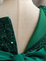 miço kids Baby Girls Sequin One-Shoulder Princess Dress | Burgundy Tulle Party Gown | Flower Girl, Birthday, Wedding & Dress - Image 3