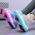 LED Light-Up Roller Skate Shoes with Retractable Wheels-Stylish Trainers for Boy, Girl, Kids, USB Rechargeable, Shiny Luminous Sneakers - Perfect for Party, Birthday, Christmas, Enhanced Safety - Image 9