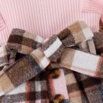 HPSOM Baby Kids Girl Clothes Set Ruffle Ribbed Long Sleeve Top Bow Tie Plaid Skirt 2PCS Spring Fall Toddler Outfits Set 2-7Y - Image 6