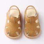 LUCKME Baby Boys Girls Sandals Closed Toe Flats Sandals Soft Sole Summer Beach Sandals Velcro First Walking Shoes for Newborn Infant Toddler Kids 3-18 Months - Image 3