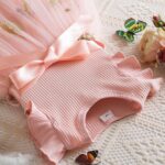 JiAmy Girls' Dresses Ribbed Knit Tulle Dresses Sequin Spring Flying Sleeves Rainbow Kids Dress for 1-6 Years Old - Image 6