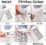 TEEZY No Tie Shoe Laces for Trainers | Premium Elastic Weave & Quick Lock Buckle | Flat Shoe Laces For Adults & Kids | Elastic Shoelaces Black White Laces No Tie | ORIGINAL - Image 6