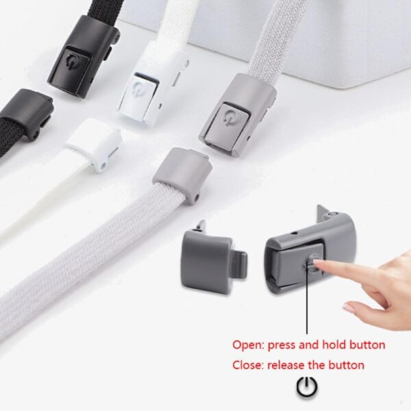 TEEZY No Tie Shoe Laces for Trainers | Premium Elastic Weave & Quick Lock Buckle | Flat Shoe Laces For Adults & Kids | Elastic Shoelaces Black White Laces No Tie | ORIGINAL - Image 4