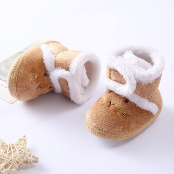 Cute ?artoon Fuzzy Soft Boots Baby Girls Kids Cotton Warm Snow Booties Toddler Indoor Outdoor Flat Shoes Size Toddler Snow Boots Boy Warm Boots - Image 5