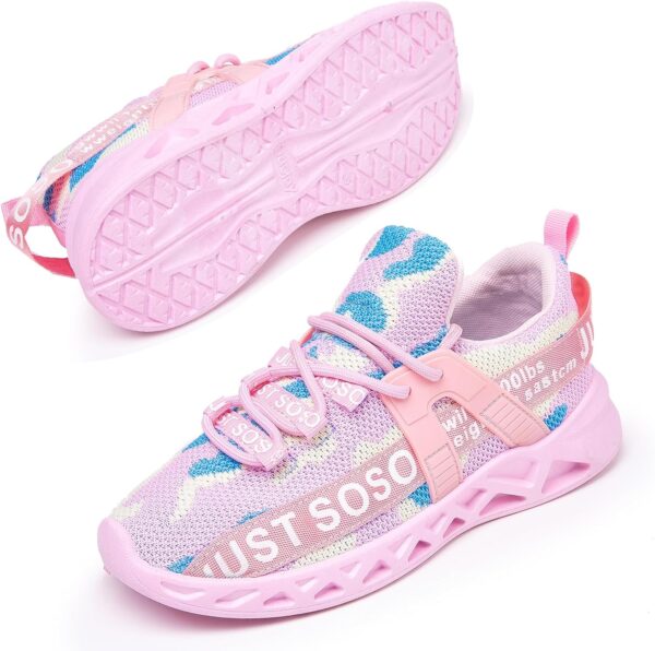 Daclay Kids Shoes Boys Girls Sports Soft Soled Running Elastic Cushion Cool Sneaker - Image 2