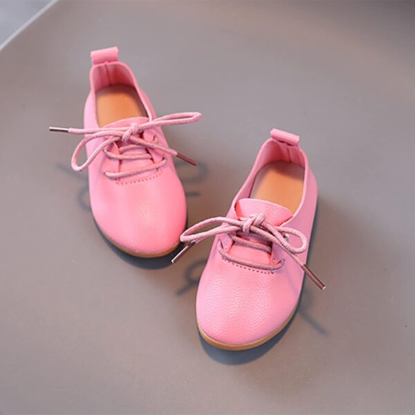 Infant Baby Boys Girls Classic PU Leather Wedding Loafers Toddler 𝐎xford Dress Shoes First Steps Walking Flat Lazy Crib Shoe Premium Soft Anti-Slip Rubber Sole Shoe (Pink, 2 Big Kids) - Image 3