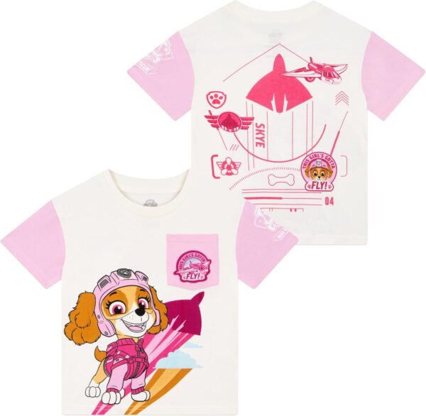 Paw Patrol Girls Tshirt And Shorts | Skye Kids Clothes | Skye Cotton T Shirt And Girls Shorts | Ages 18 Months To 8 Years - Image 7