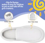 maxvinci Girls Canvas Slip On Shoes Kids Glitter Pumps Plimsolls Causal Trainers Breathable Flat Sneakers for Little/Big Kids - Image 5