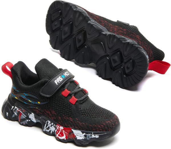 Daclay Kids Shoes Boys Girls Sports Soft Soled Running Elastic Cushion Cool Sneaker - Image 2