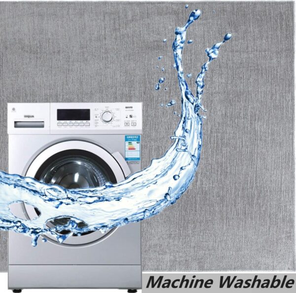 Ceneco Pink Rugs for Bedrooms,Short Pile Rugs Lving Room,Non Slip Washable Bedside Rug,Soft Low Pile Rug for Kids Room,Office,Lounge Soft Carpet (Pink, 120×160cm) - Image 5