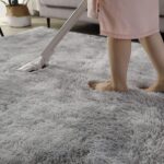 GISIONLARI Rugs Living Room Soft Bedroom Rug Fluff Area Rugs Shaggy Carpets Non-Slip Modern Luxury Fur Carpet for Kids Room Comfy Home Decor Floor Mat (Grey White, 120 x 170 cm) - Image 5