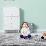 GISIONLARI Rugs Living Room Soft Bedroom Rug Fluff Area Rugs Shaggy Carpets Non-Slip Modern Luxury Fur Carpet for Kids Room Comfy Home Decor Floor Mat (Grey White, 120 x 170 cm) - Image 6