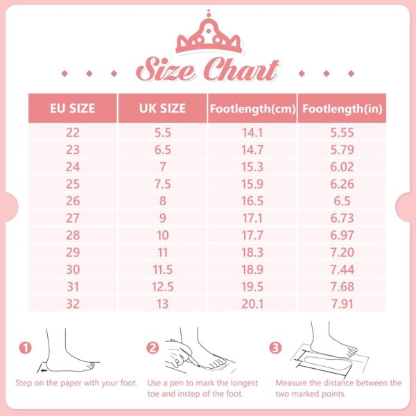 KUWIBY Girl Glitter Princess Flat Shoes Mary Jane Ballet Dress Shoes Kids Bling Bowknot Crown Birthday Party Shoes Bright Diamond Cosplay Dance Shoes for Little Girls Toddlers Multicolor - Image 6