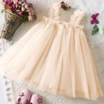 JiAmy Toddler Girl Tulle Dress Princess Casual Summer Strap Flower Sundress Mesh Sleeveless Kids Baby Dresses for Age 2-6 - Image 3