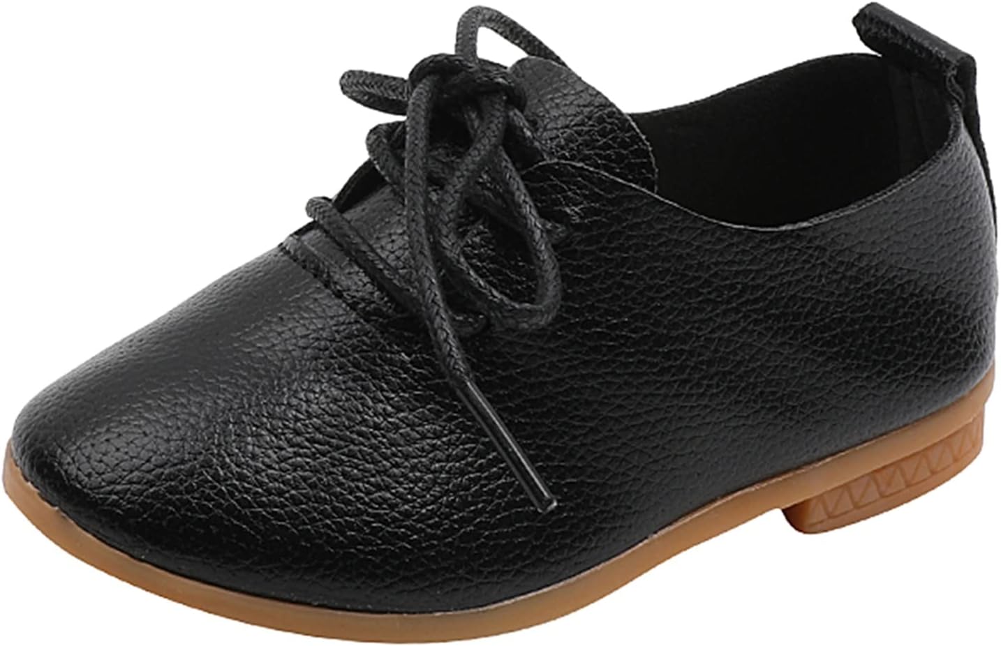 1744527603_61iJ8Nv4aPL._AC_SL1500_.jpg Infant Baby Boys Girls Classic PU Leather Wedding Loafers Toddler 𝐎xford Dress Shoes First Steps Walking Flat Lazy Crib Shoe Premium Soft Anti-Slip Rubber Sole Shoe (Black, 10 Toddler) - Image 1