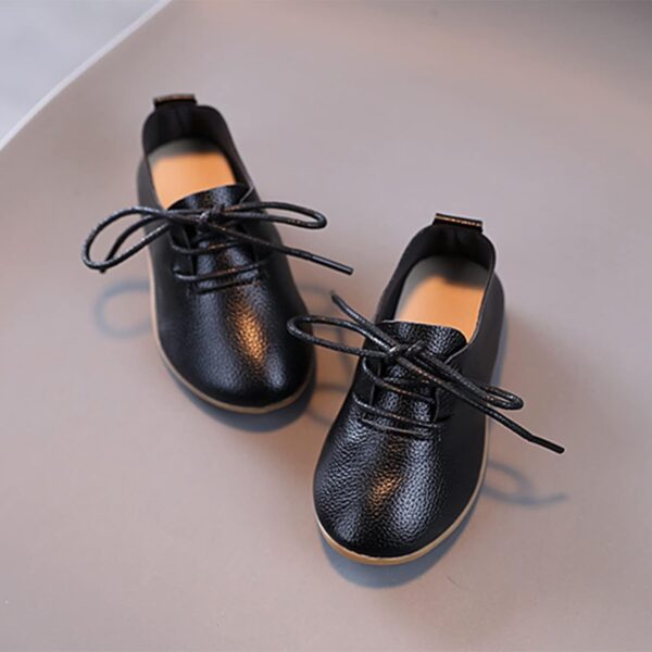 Infant Baby Boys Girls Classic PU Leather Wedding Loafers Toddler 𝐎xford Dress Shoes First Steps Walking Flat Lazy Crib Shoe Premium Soft Anti-Slip Rubber Sole Shoe (Black, 10 Toddler) - Image 4