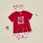 Barbotimer Baby Girl Crayfish Boil Tassel Shirt Retro Lobster Bloomer Shorts Headband Bummies Bow Set Cute 3Pcs Summer Clothes - Image 2