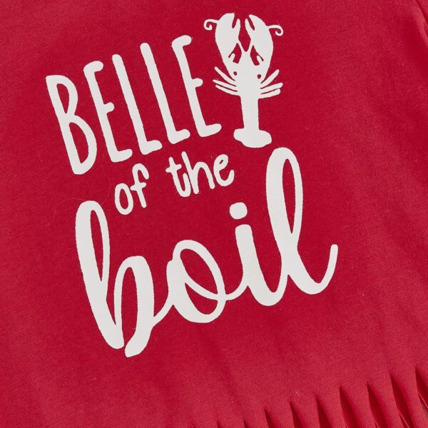 Barbotimer Baby Girl Crayfish Boil Tassel Shirt Retro Lobster Bloomer Shorts Headband Bummies Bow Set Cute 3Pcs Summer Clothes - Image 5