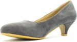 Womens Ladies Low Kitten Heels for Office, Work, Night Out and Party Court Shoes Evening Girls Comfortable Shoes Pumps with Synthetic Sole for Evening Dresses for Women UK - Image 2