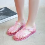 CENCIRILY Toddler Girls Jelly Sandals Soft Rubber Sole Closed Toe Glitter Sparkle Summer Beach Holiday Princess Dress Up Shoes - Image 5