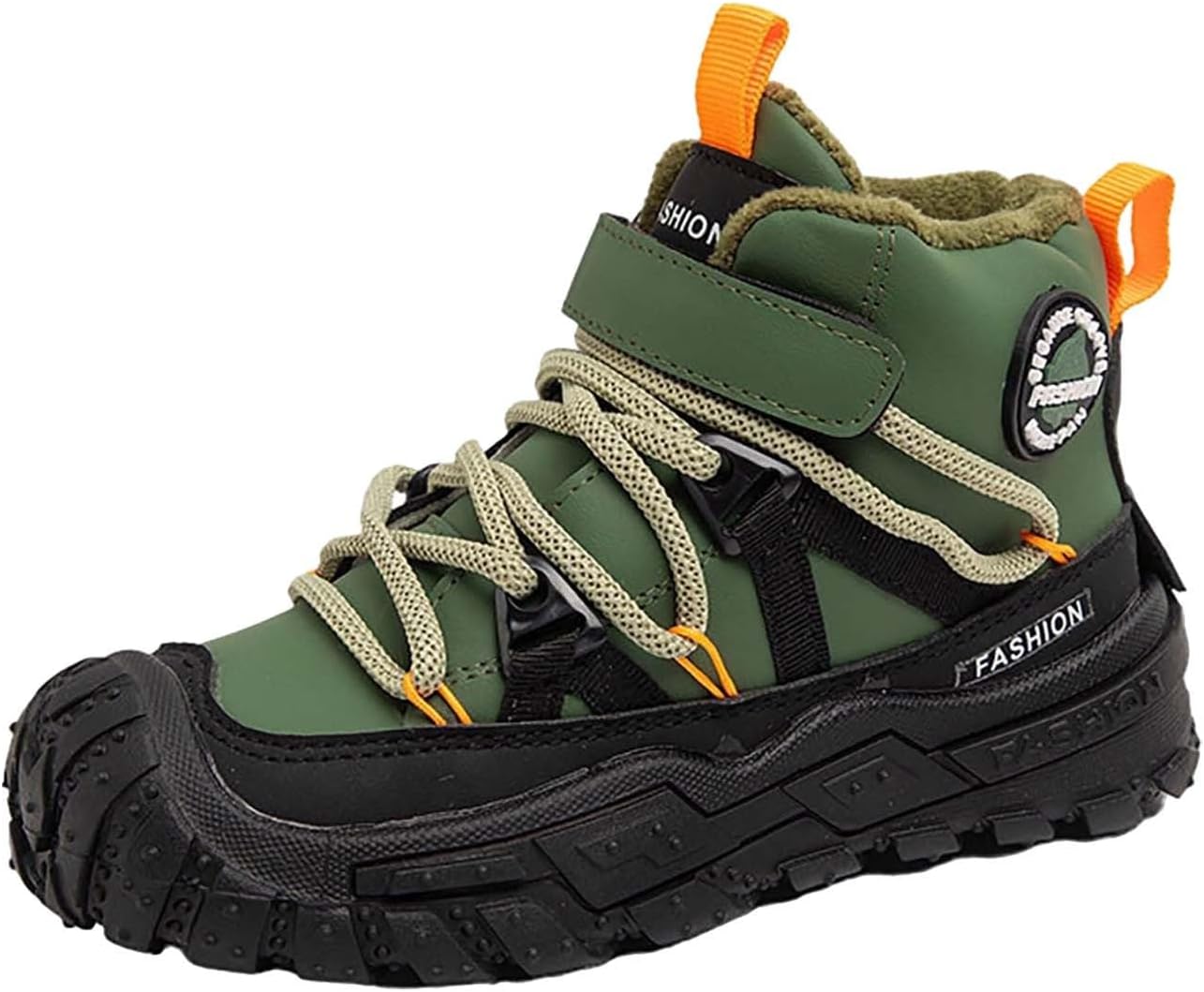 1744581716_61pNUxHocZL._AC_SL1500_.jpg SRTUMEY Kids Warm Fur Lined Winter Ankle Boot Shoes Winter Snow Boots for Toddler Children Water Resistant Thermal Anti-Slip Snow Baby Boys Girls Shoes Boots - Image 1