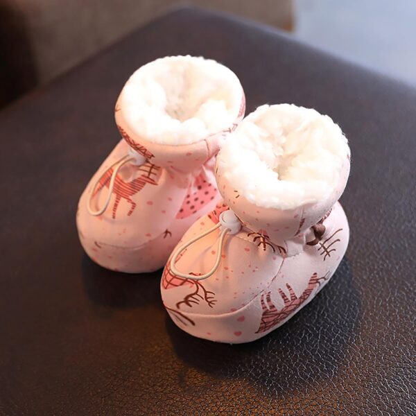 Toddler Trainers Size 6 Warm Furry Baby Boots 2024 New Warm Cozy Fleece Baby Booties Winter Snow Anti Slip Soft Sole Warm Sock Shoes Boys Trainers Size 2.5 - Image 4