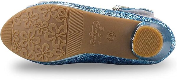 Lanivic Girls Princess Shoes Sequins Sweet Bows High Heels Wedding Party Dress Shoes Dance Bright Diamond Cosplay Christmas Festival Shoes Pink Blue Purple Gold Silver - Image 4