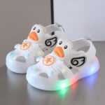 Children School Shoes Girls Light On LED Baby Shoes Children Shoes Boy Sandals Soft Kids Beach Shoes Sandale Casual Duck Shoes Walking Boots Size 5 - Image 2