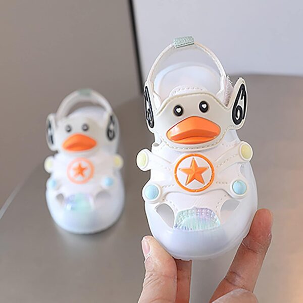 Children School Shoes Girls Light On LED Baby Shoes Children Shoes Boy Sandals Soft Kids Beach Shoes Sandale Casual Duck Shoes Walking Boots Size 5 - Image 4