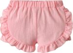 Derouetkia Infant Baby Girl Shorts Colourful Summer with Ruffle Design 3 Pcs - Image 2
